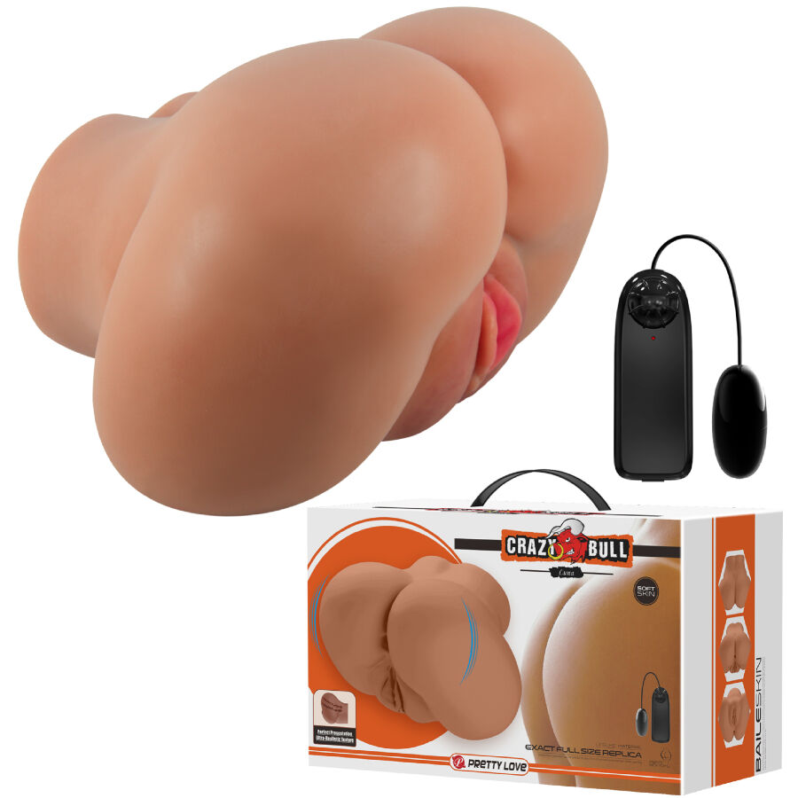 Masturbatore Maschile Doppio Crazy Bull Luna BM-009244Z — Vibrante