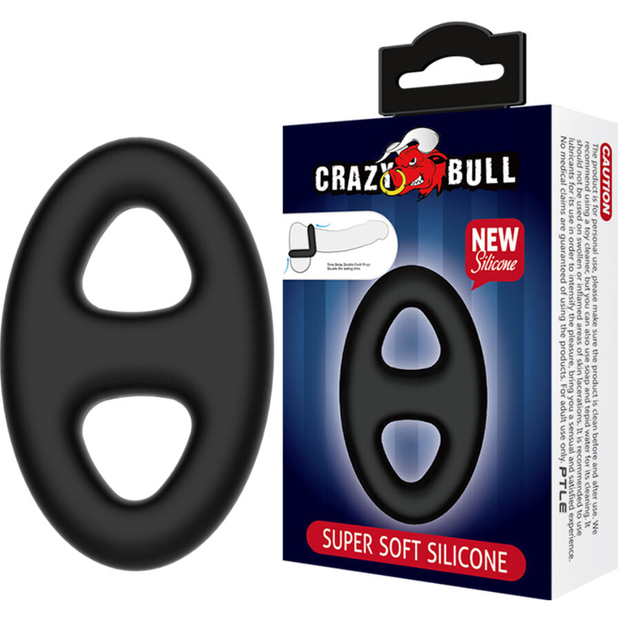Anello Fallico Doppio Crazy Bull Oval — Silicone
