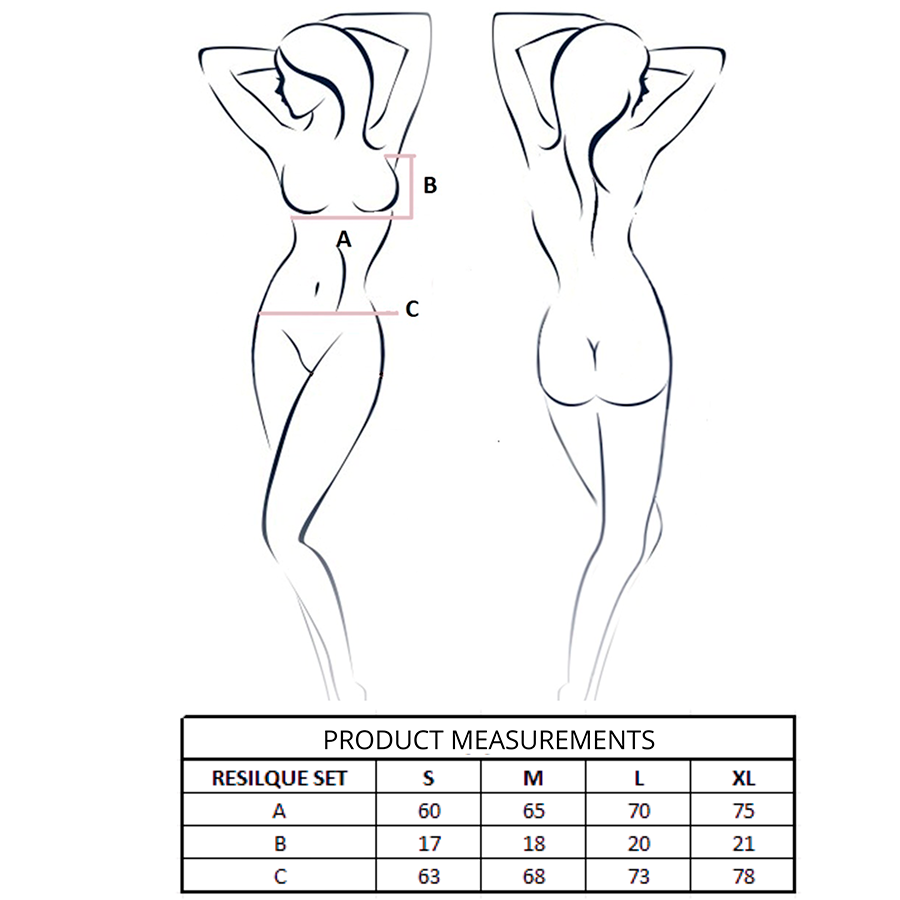 Lingerie Sexy Passion Resilque — Reggiseno e Perizoma, S/M