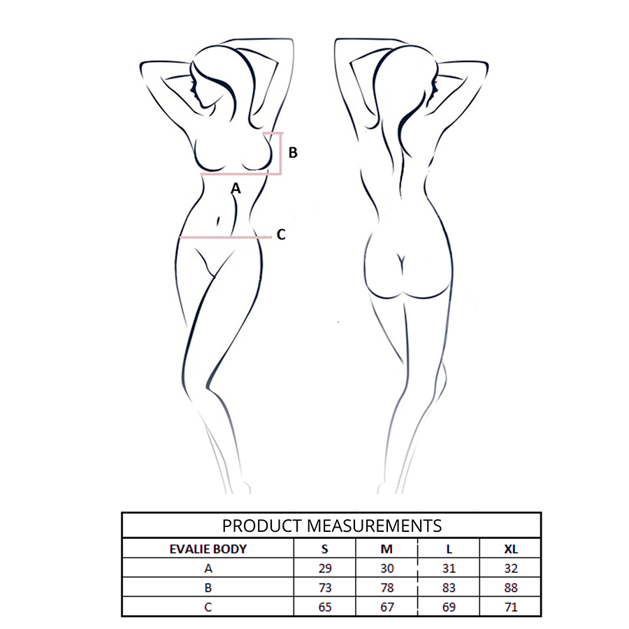 Body Erotico in Pizzo Passion Evalie — Nero, S/M