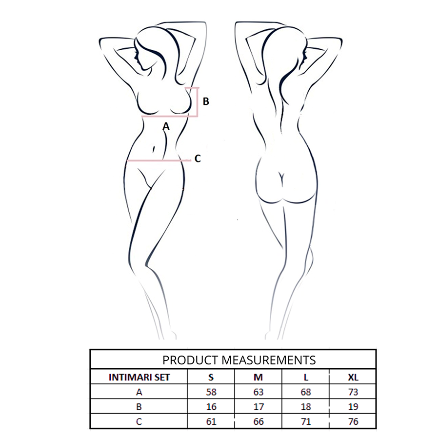 Lingerie Sexy Passion Intimari — Reggiseno e Slip, Nero L/XL