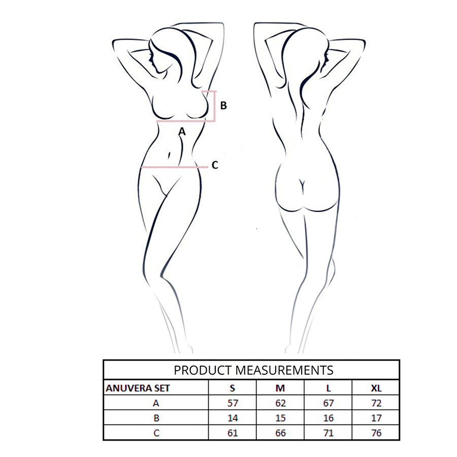 Lingerie Sexy Passion Anuvera — Reggiseno e Perizoma, Bianco L/XL