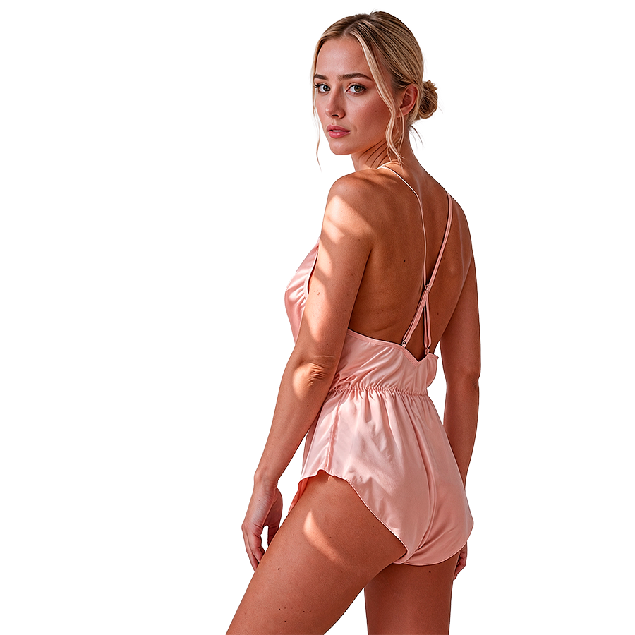 Body Erotico Passion Sensie — Effetto Raso, Corallo L/XL