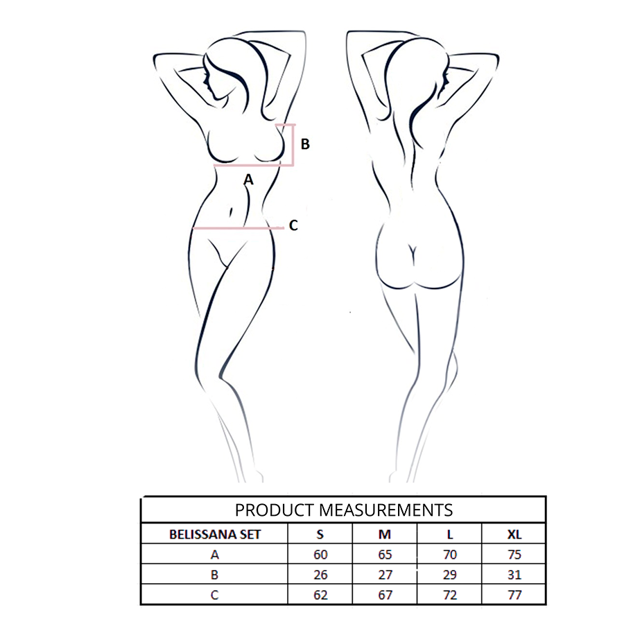 Lingerie Sexy Passion Belissana Set Reggiseno e Perizoma — S/M