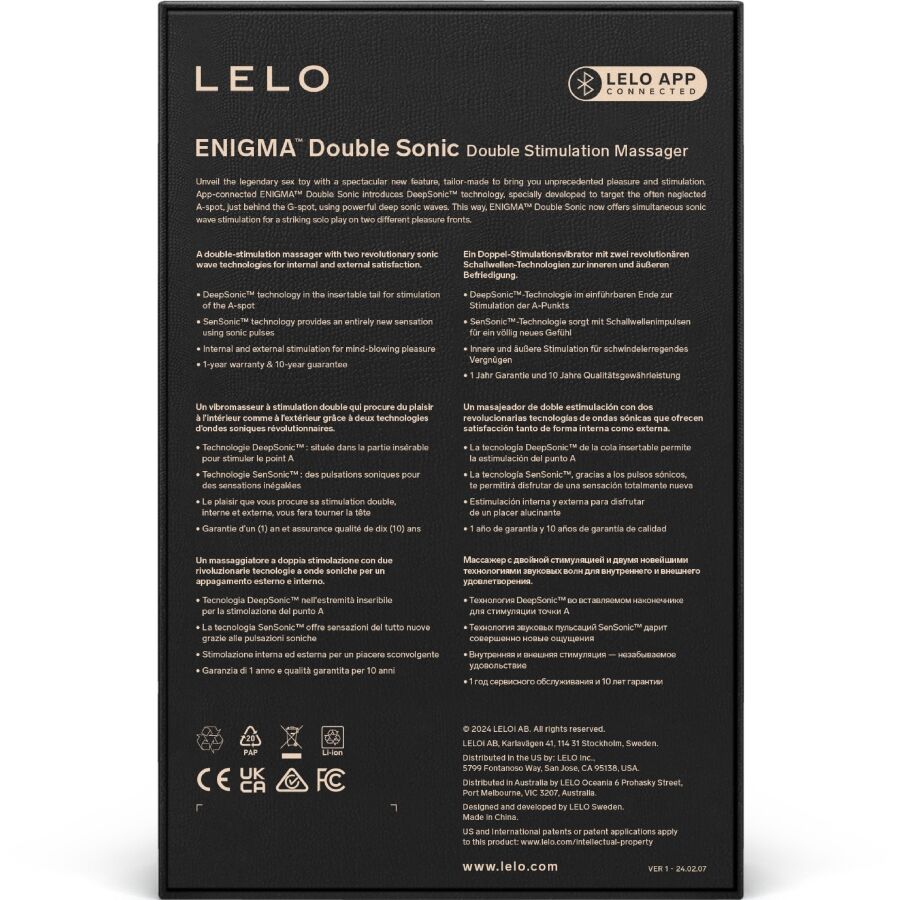 Vibratore LELO ENIGMA Double Sonic Punto A — Cyber Purple