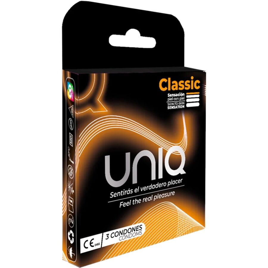 Preservativo Senza Lattice Ultra Sottile Uniq Classic — 3 pz
