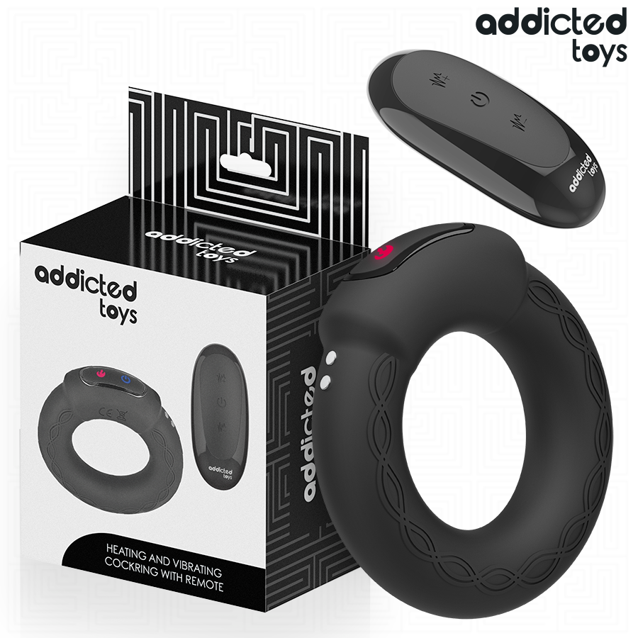 Anello Fallico Vibrante Riscaldante Addicted Toys — Telecomando