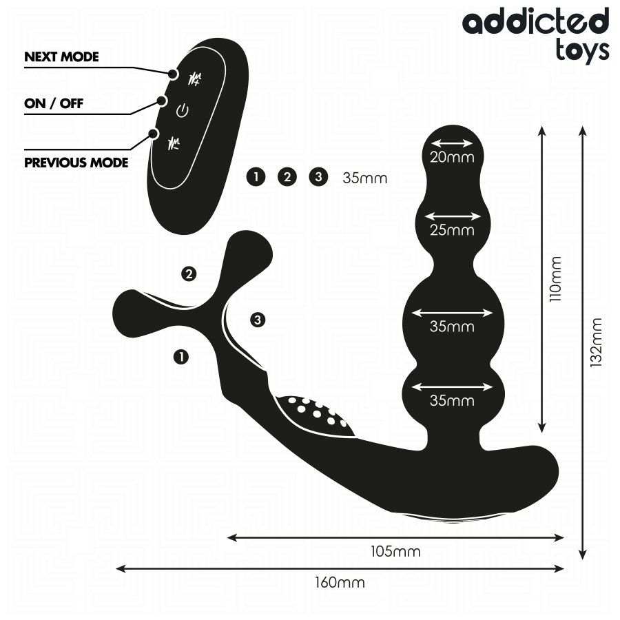 Massaggiatore Prostatico Rotante Addicted Toys — con Telecomando