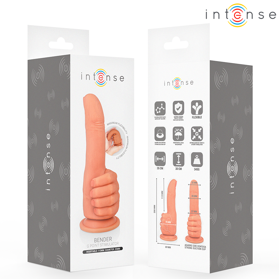 Vibratore Punto G Intense Bender — Forma Mano, 11,3 cm
