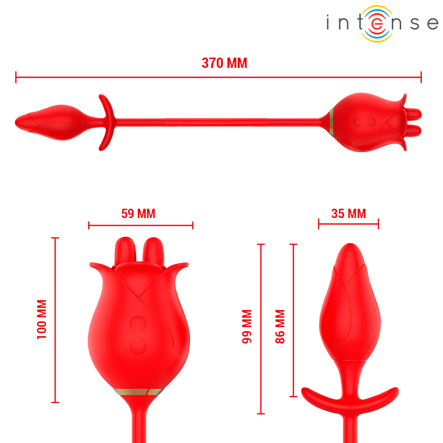 Stimolatore Clitoride con Lingua Intense Melanie — Doppio