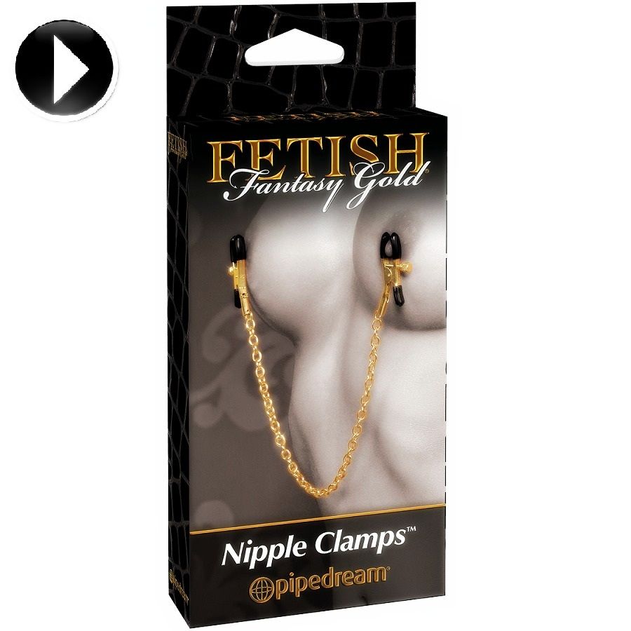 Pinze per Capezzoli Regolabili Fetish Fantasy Gold — Metallo