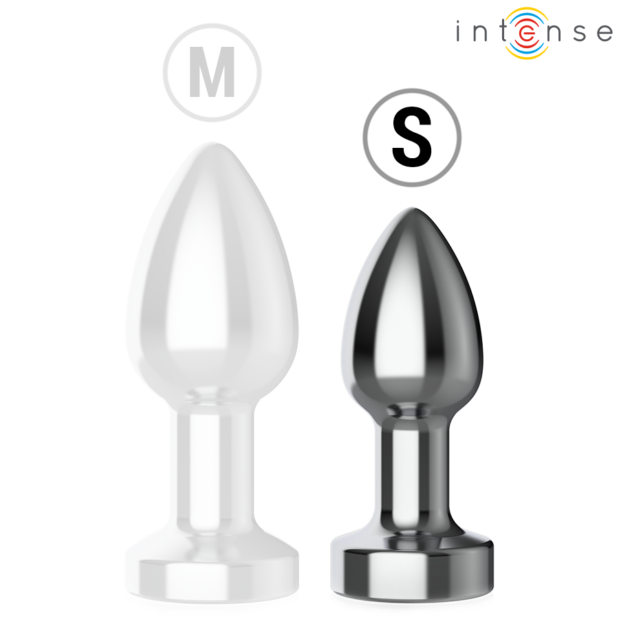 Plug Anale Vibrante LED Intense — Metallo con Telecomando, Taglia S
