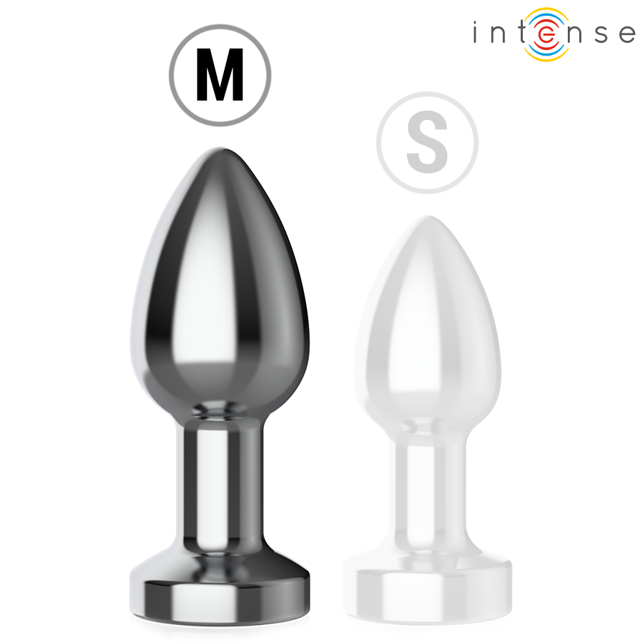 Plug Anale Vibrante LED Intense — Metallo con Telecomando, Taglia M