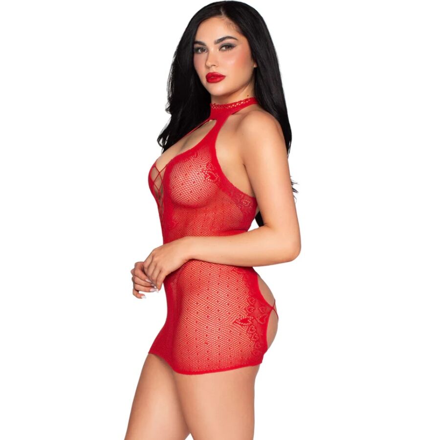 Mini Abito Erotico a Pois Leg Avenue 81675 — Taglia Unica