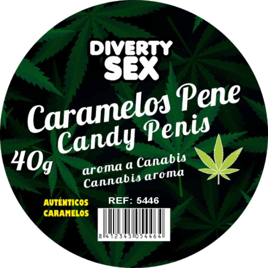 Caramelle a Forma di Pene Diablo Goloso — Aroma Cannabis, 20 pz