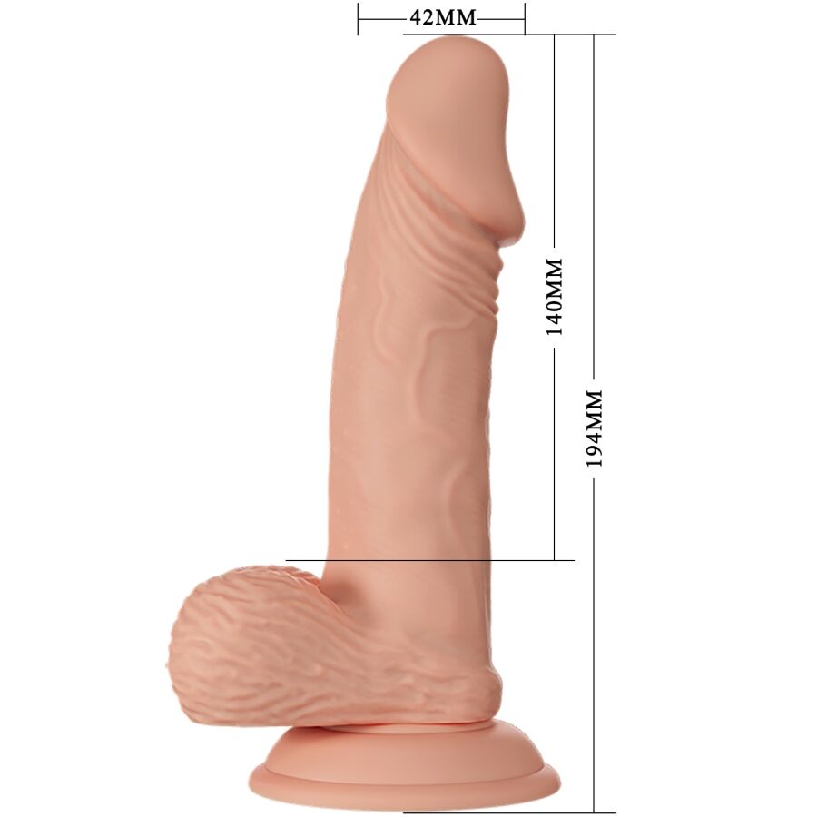 Dildo Realistico Flessibile Baile Zebulon — TPE 19,4 cm