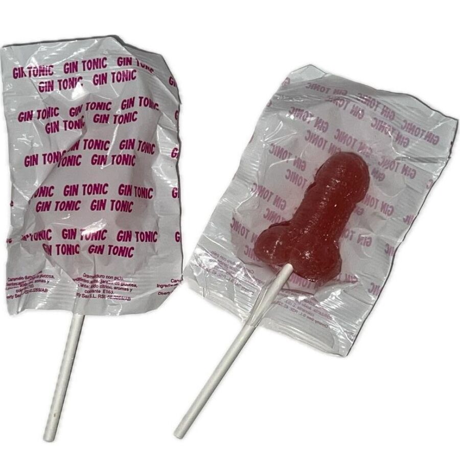 Lecca-Lecca a Forma di Pene Diablo Goloso — Gin Tonic Fragola 10%