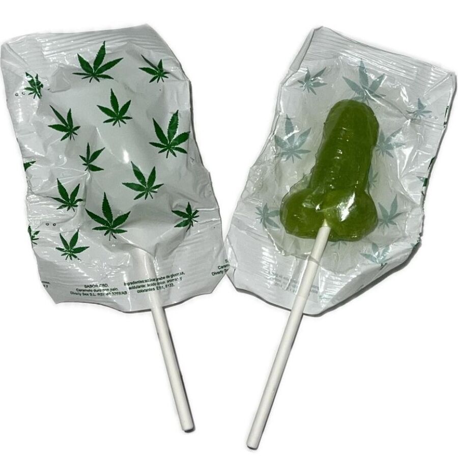 Lecca-Lecca a Forma di Pene Diablo Goloso — Aroma Cannabis
