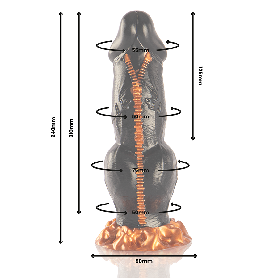 Dildo in Silicone Epic Cybersilicock Deimos — 55 mm