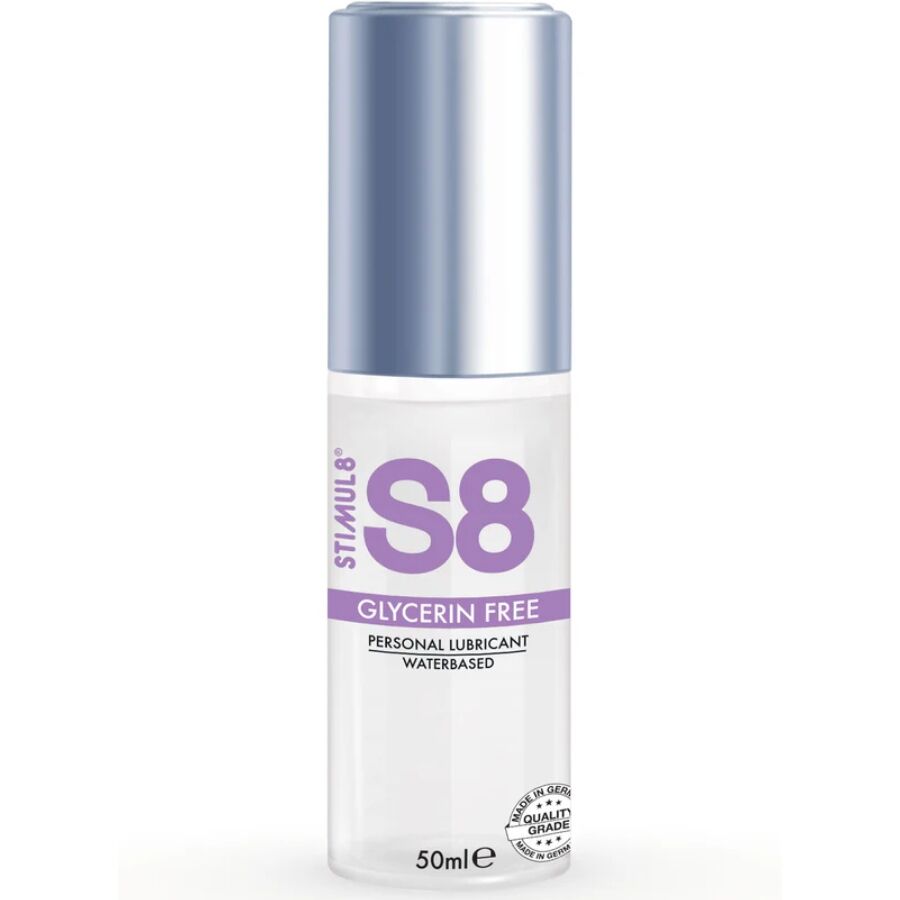 Lubrificante Intimo Base Acqua STIMUL8 S8 — Senza Glicerina, 50 ml
