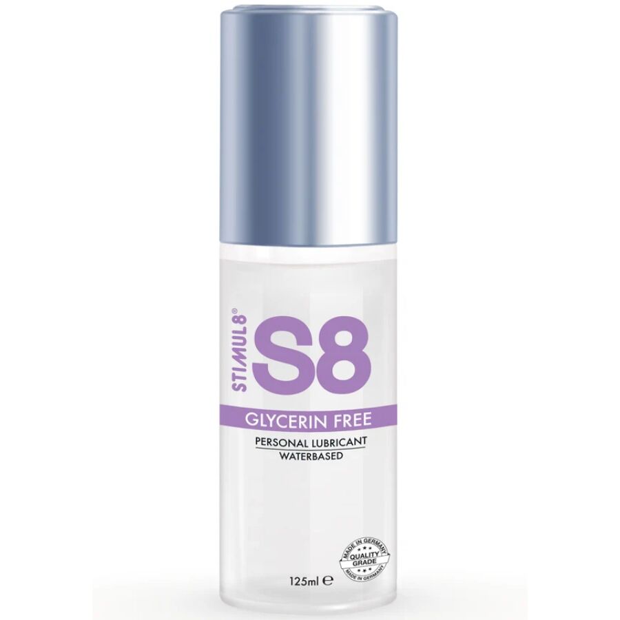Lubrificante Intimo Base Acqua STIMUL8 S8 — Senza Glicerina, 125 ml