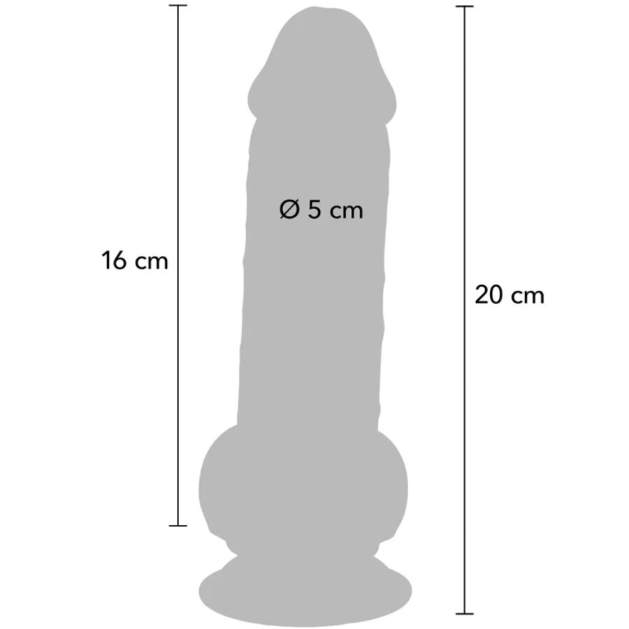 Dildo Realistico con Testicoli Toyjoy Get Real Deluxe — 20 cm