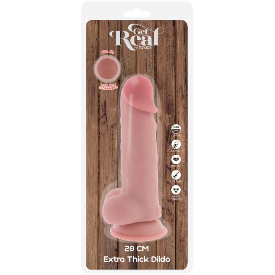 Dildo Realistico con Testicoli Toyjoy Get Real Deluxe — 20 cm