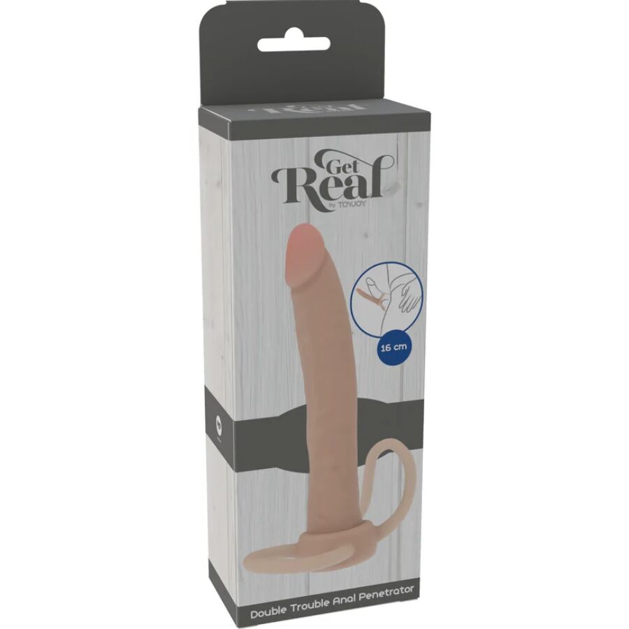 Dildo Anale Double End Get Real Double Trouble — Silicone 16 cm