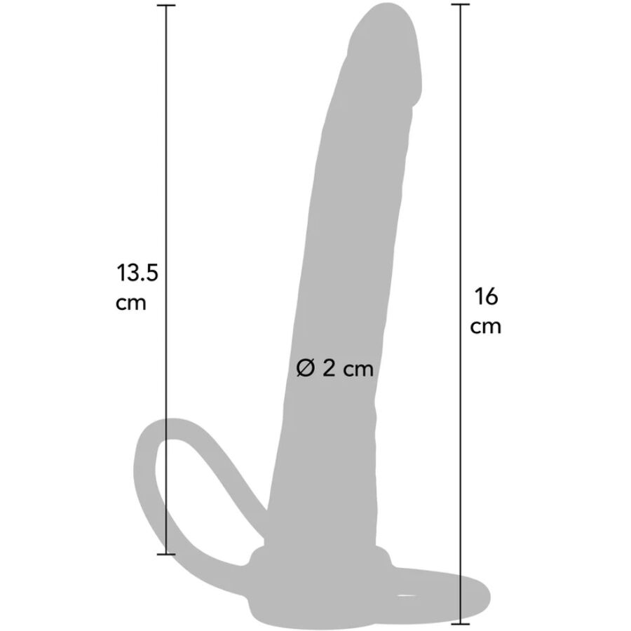 Dildo Anale Double End Get Real Double Trouble — Silicone 16 cm