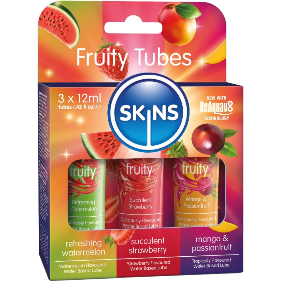 Kit Lubrificanti Intimi alla Frutta Skins — 3 x 12 ml