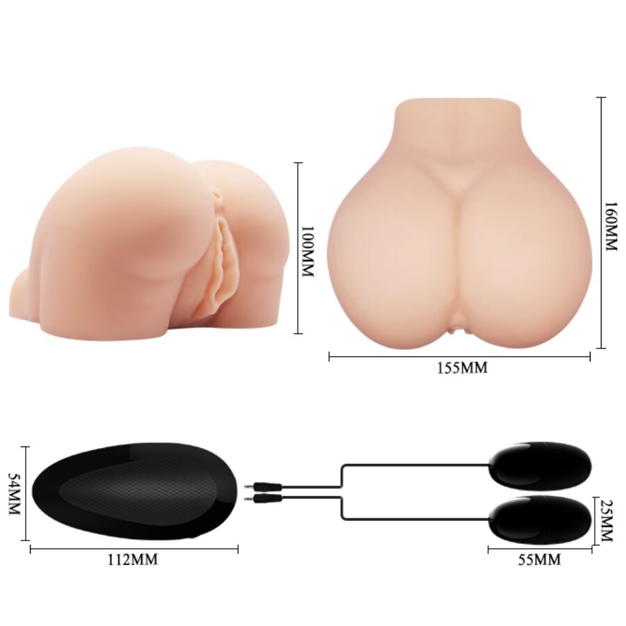 Masturbatore Maschile Realistico Crazy Bull — Vagina/Ano, Vibrante