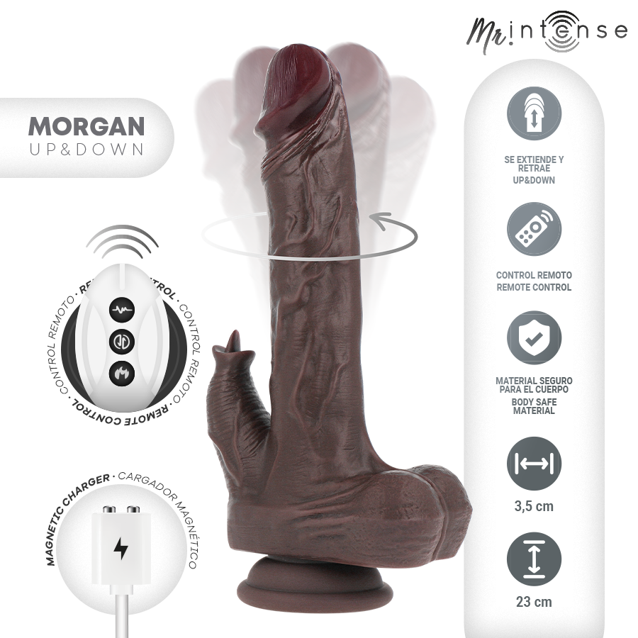 Dildo Realistico Vibrante Mr. Intense Morgan — 23 cm, Telecomando