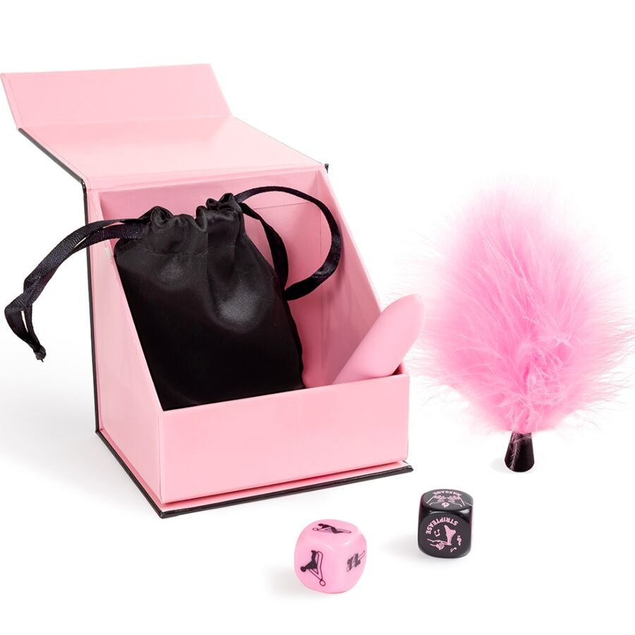 Kit Erotico per Coppie Secret Play Pleasures Box — Dadi + Vibratore