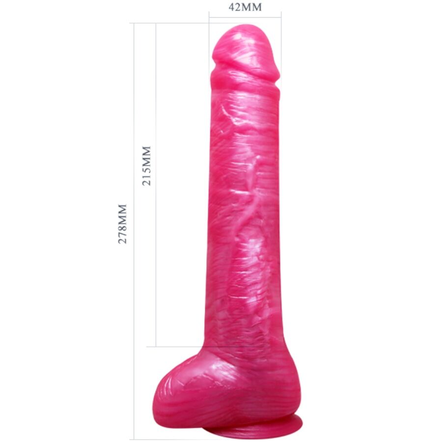 Dildo Realistico con Ventosa Baile Dong — PVC Morbido, Rosa