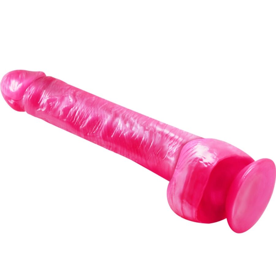 Dildo Realistico con Ventosa Baile Dong — PVC Morbido, Rosa