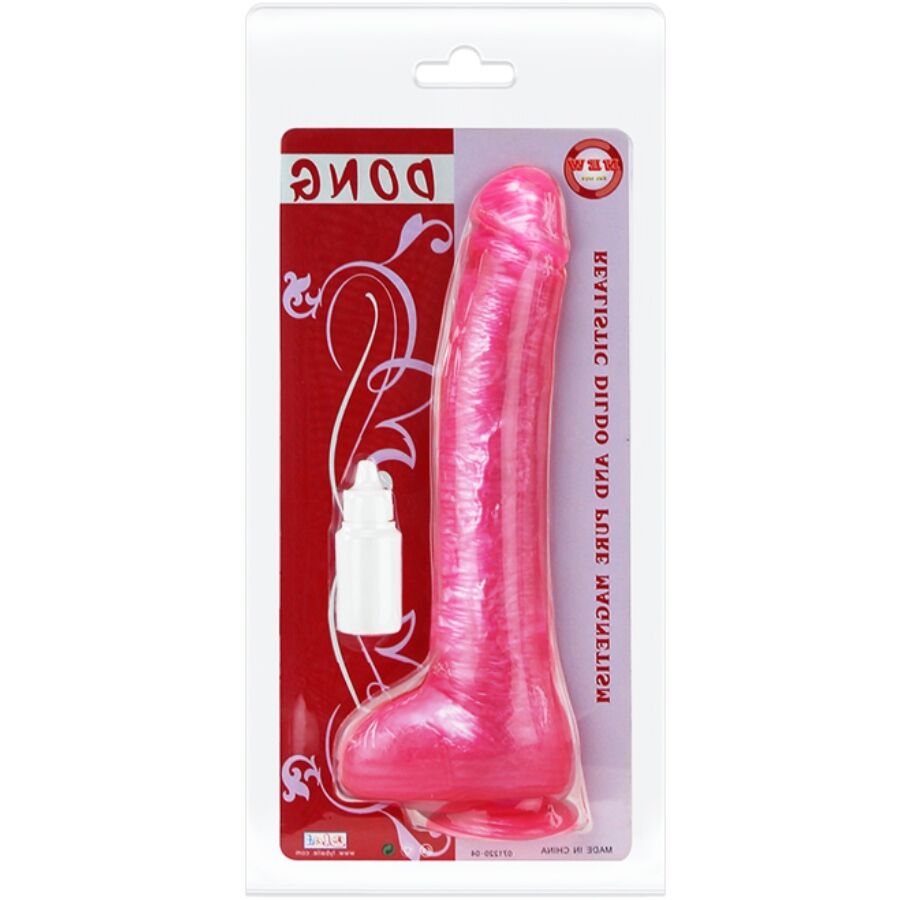 Dildo Realistico con Ventosa Baile Dong — PVC Morbido, Rosa