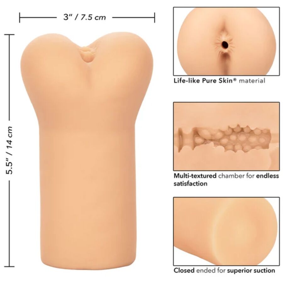 Masturbatore Maschile Calexotics Boundless — 14 cm, Marrone