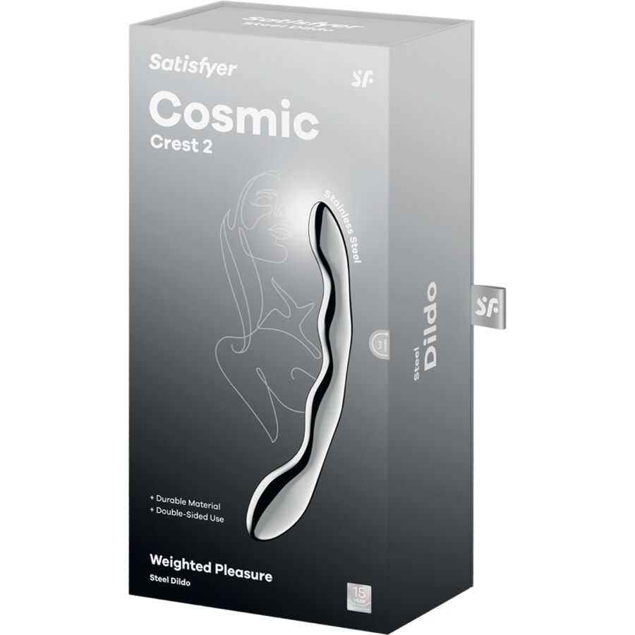 Dildo Doppia Estremità Satisfyer Cosmic Crest 2 — Acciaio Inox