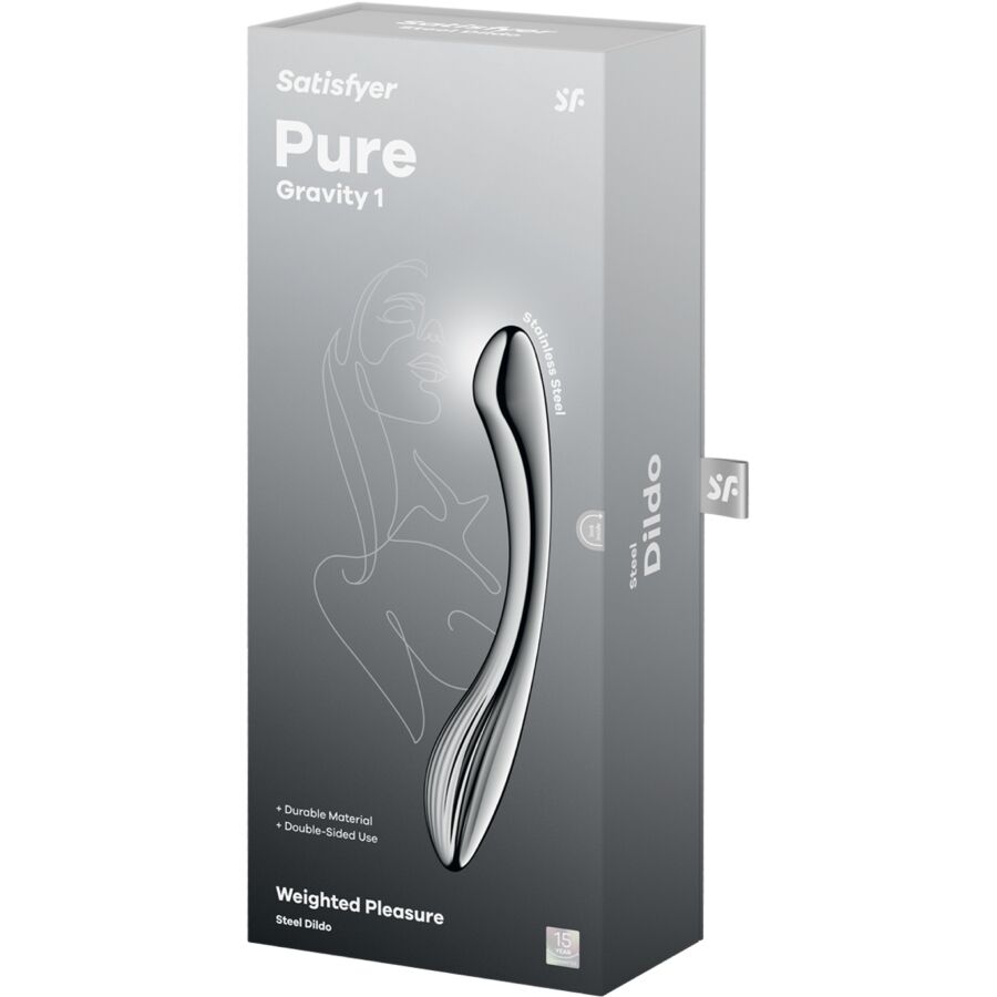 Dildo in Acciaio Inox Satisfyer Pure Gravity 1 — Curvo