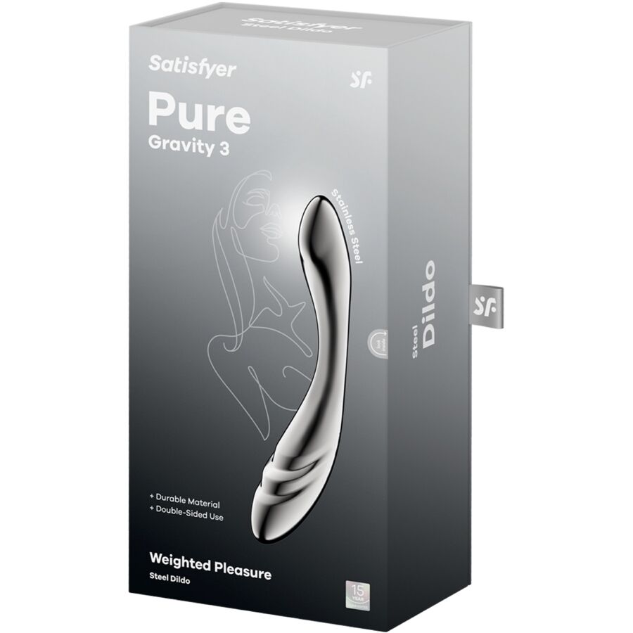 Dildo Punto G in Acciaio Inox Satisfyer Pure Gravity 3