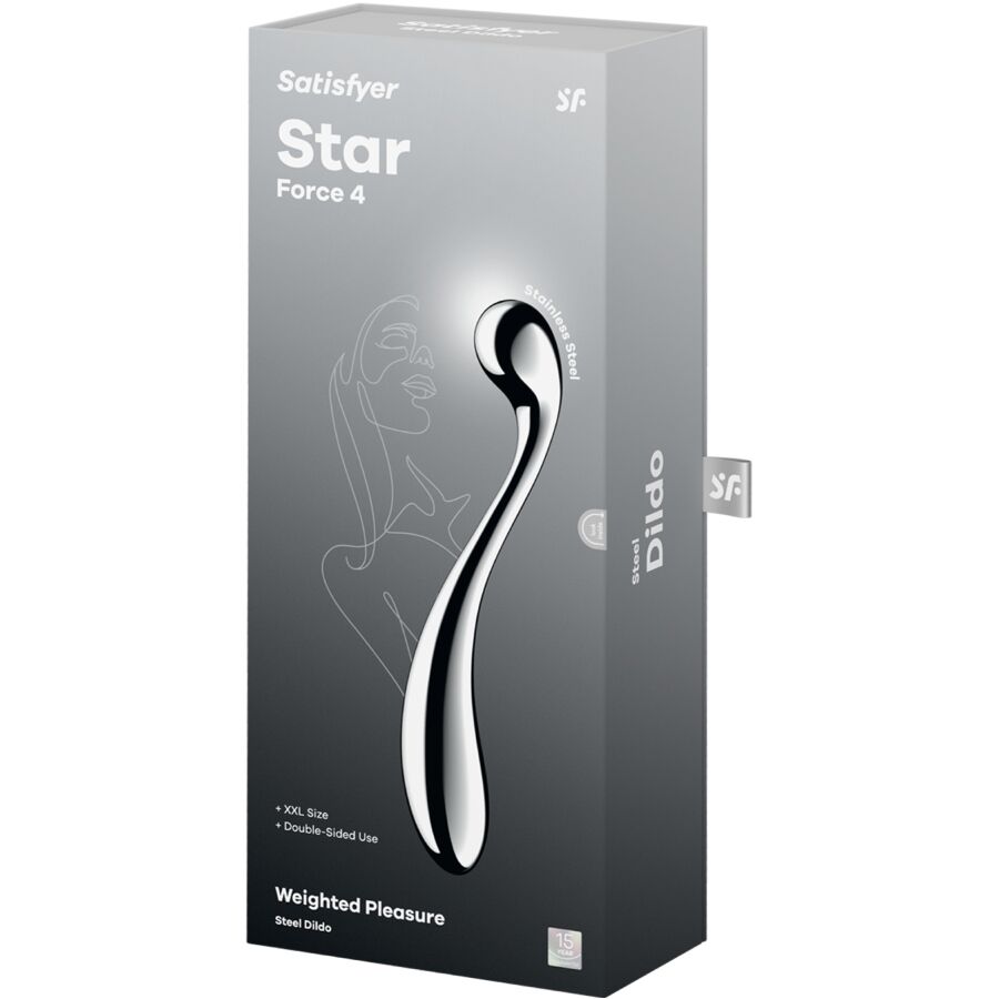 Dildo Doppia Estremità Satisfyer Star Force 4 — Acciaio Inox