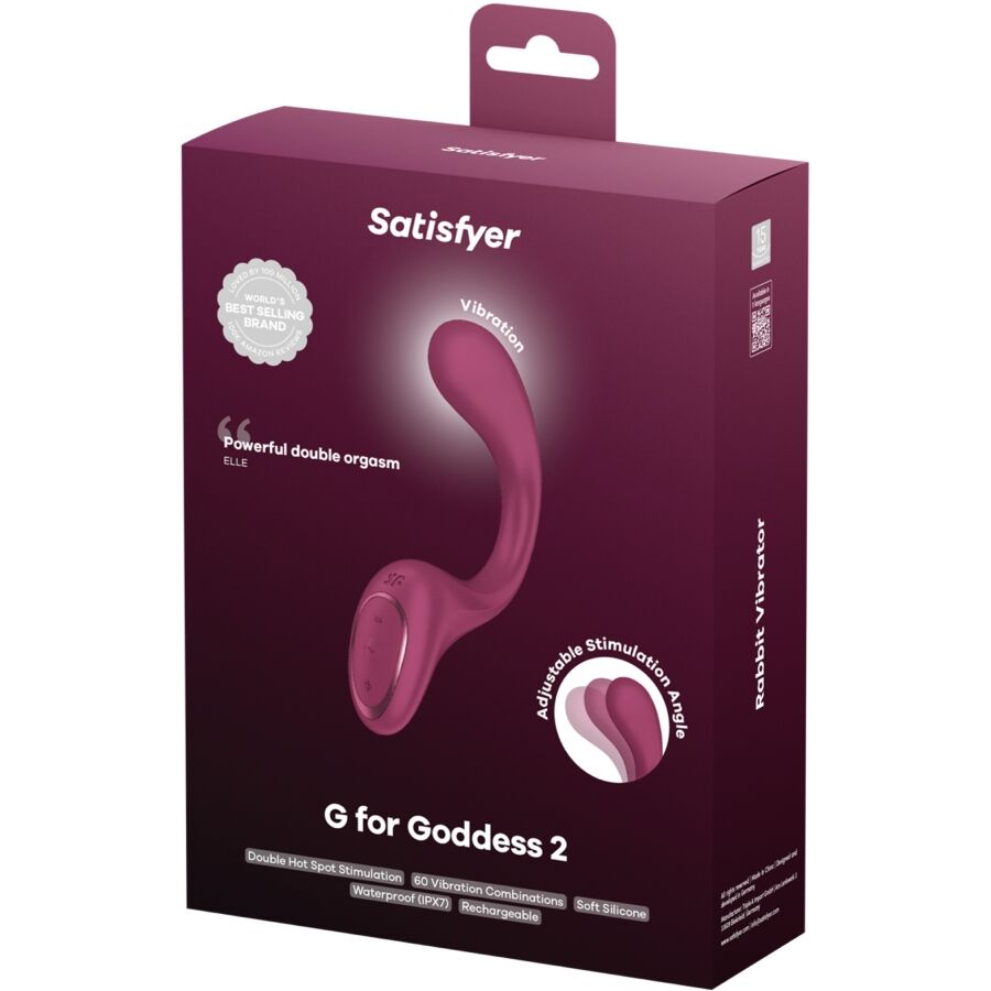 Vibratore Rabbit Punto G Satisfyer G for Goddess 2 — Bordeaux