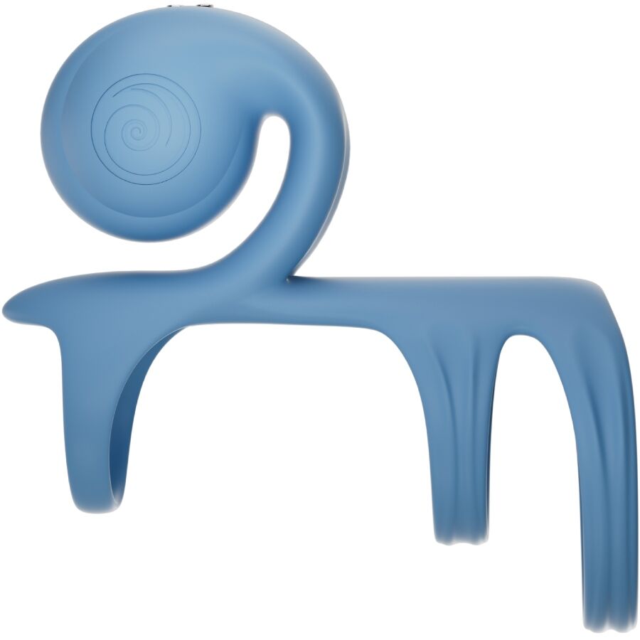 Anello Fallico Vibrante Snail Vibe Jovi Arc — Telecomando, Blu