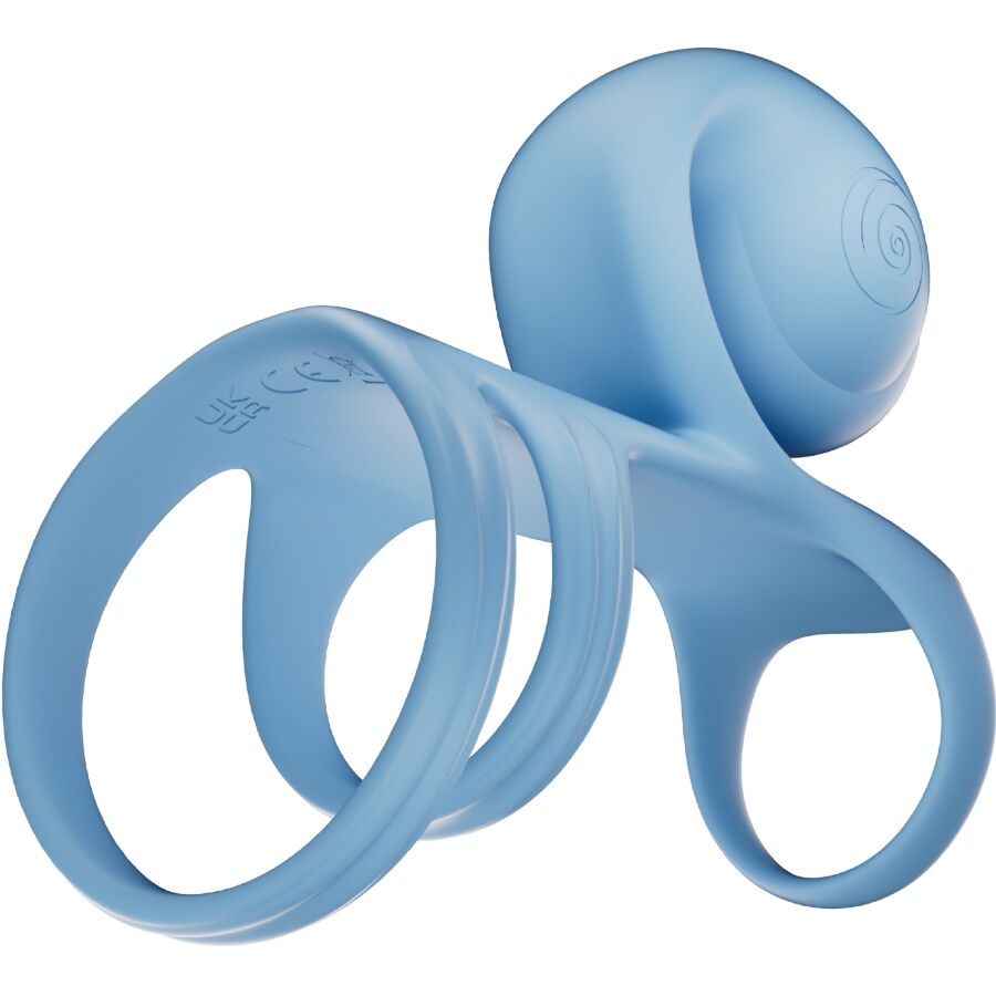 Anello Fallico Vibrante Snail Vibe Jovi Arc — Telecomando, Blu