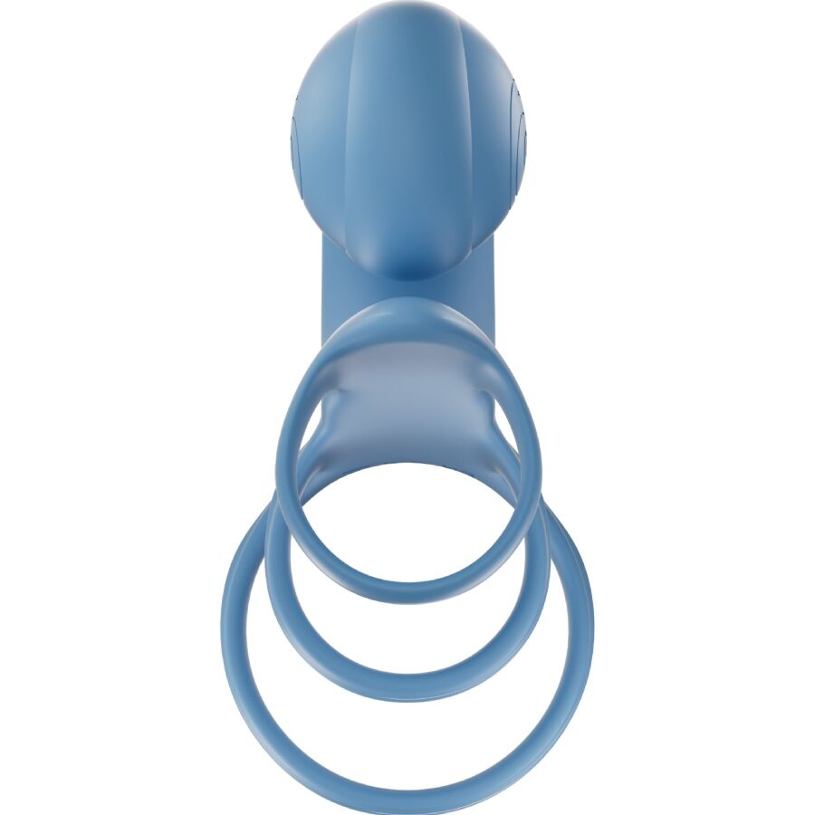 Anello Fallico Vibrante Snail Vibe Jovi Arc — Telecomando, Blu