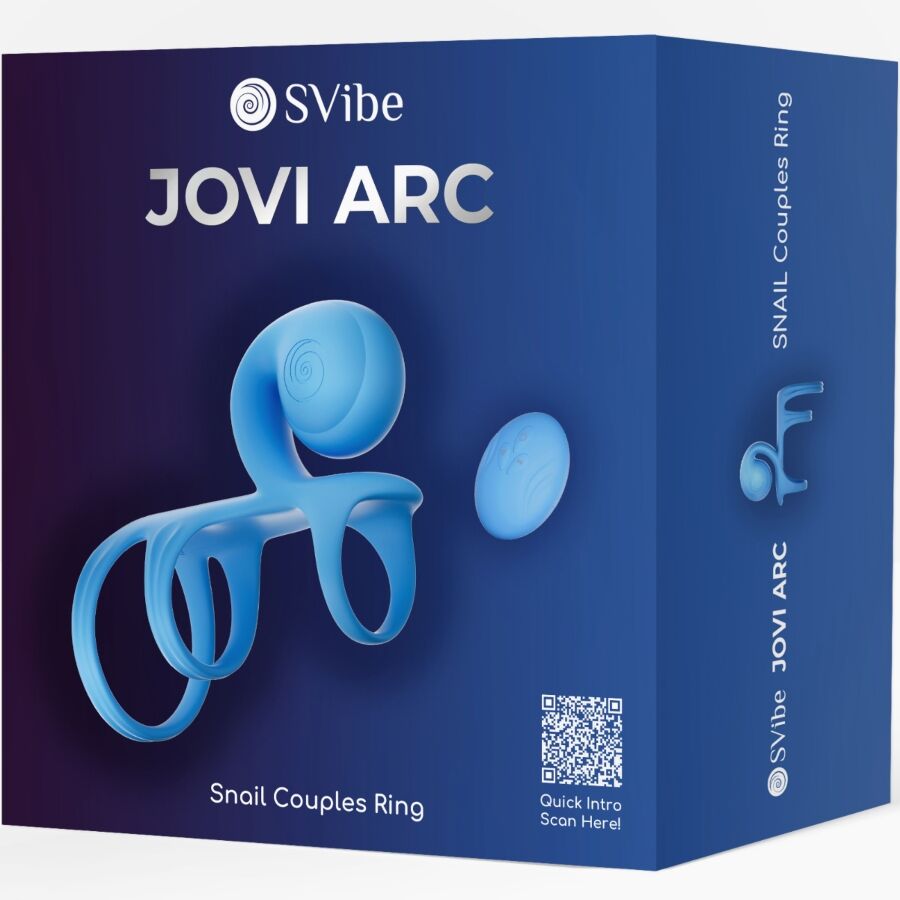 Anello Fallico Vibrante Snail Vibe Jovi Arc — Telecomando, Blu
