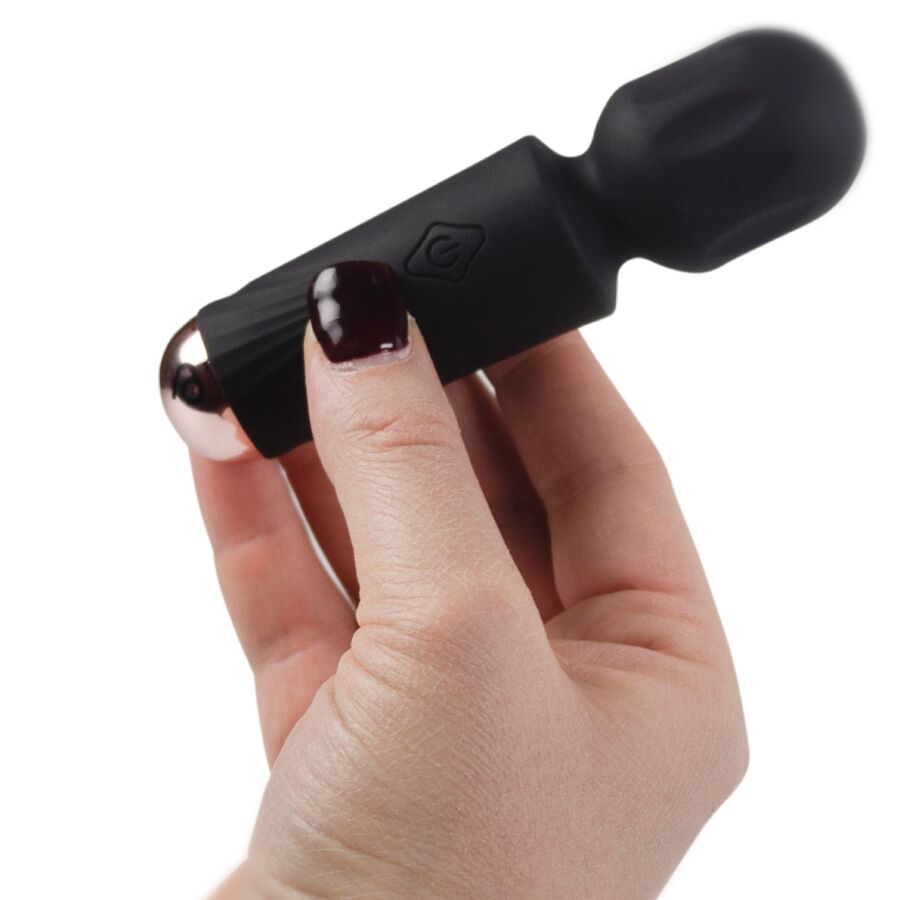 Vibratore Wand Mini Rocks-Off Tulipano — 16 Funzioni, Nero