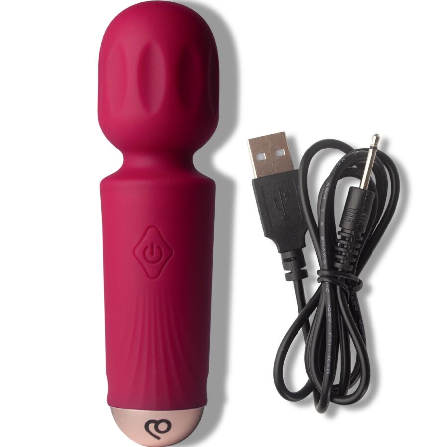 Vibratore Wand Mini Rocks-Off Azalea — 16 Funzioni, Rosso