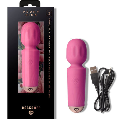 Vibratore Wand Ricaricabile Rocks-Off — 16 Funzioni, Rosa