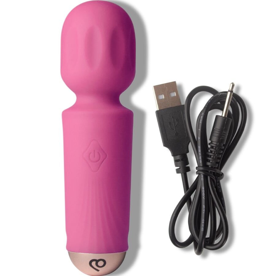 Vibratore Wand Ricaricabile Rocks-Off — 16 Funzioni, Rosa